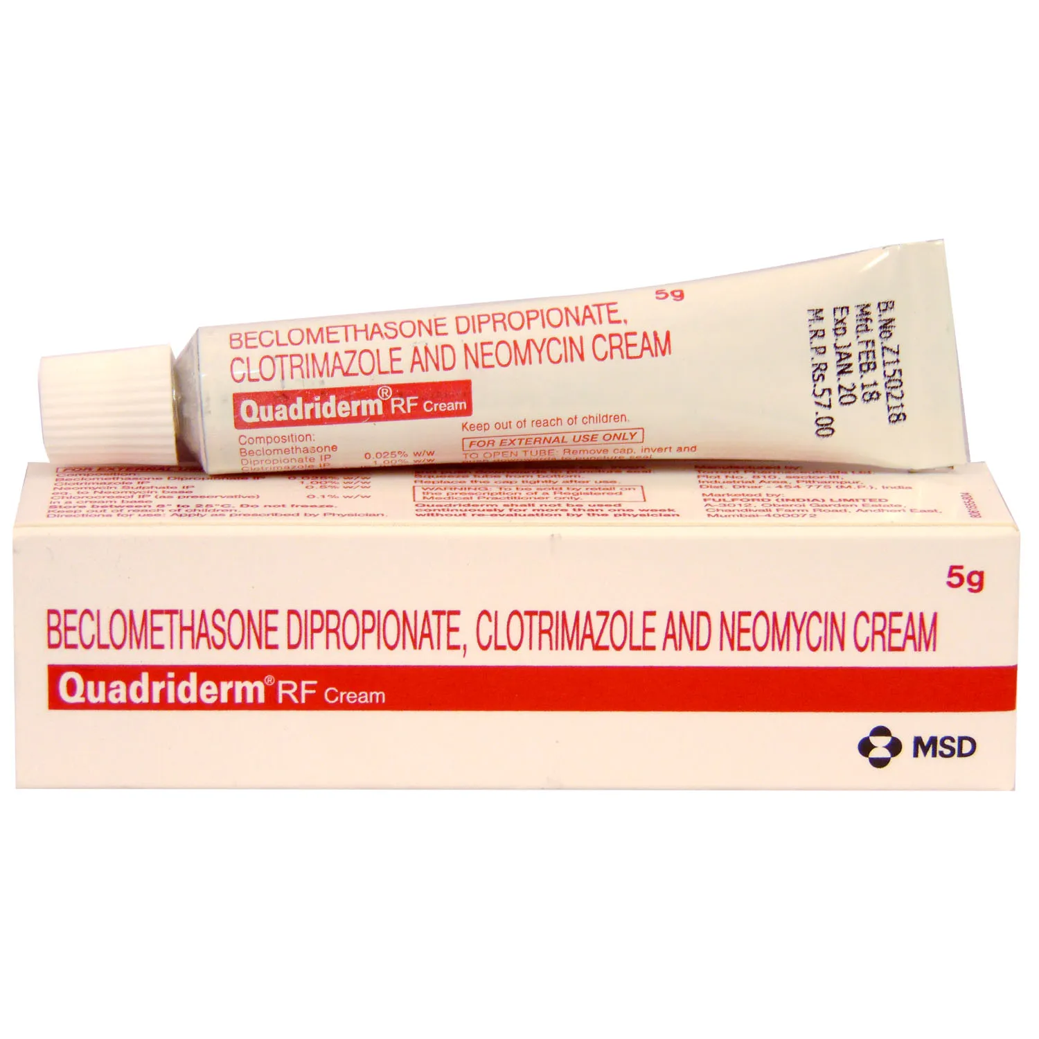 qua0010_3 (1) Quadriderm RF Cream 5gm - Image 1