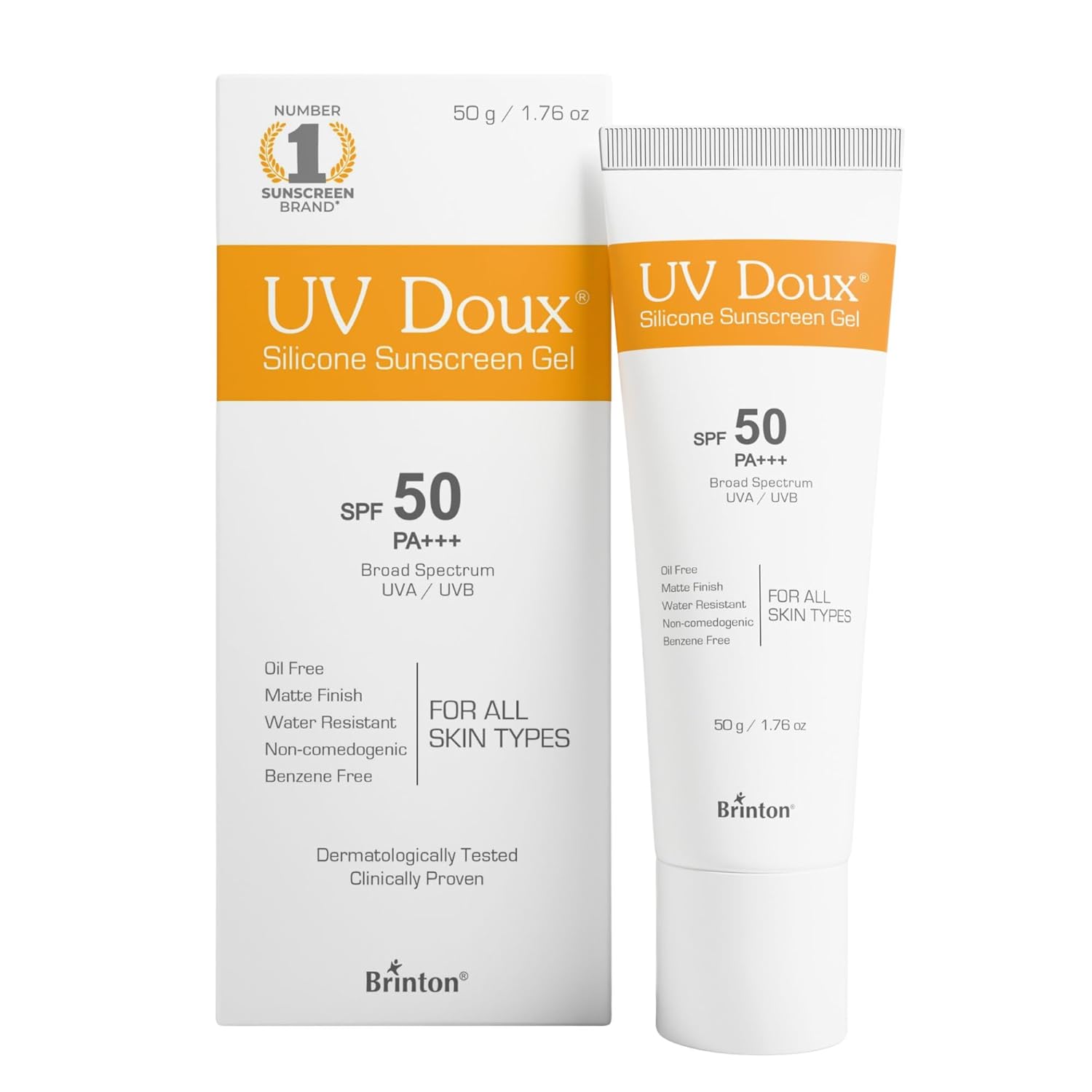 61q-haaeRQL._SL1500_ UV Doux Silicone Sunscreen Gel SPF 50 PA+++ | Oil-Free, Matte Finish & Water-Resistant - Image 1