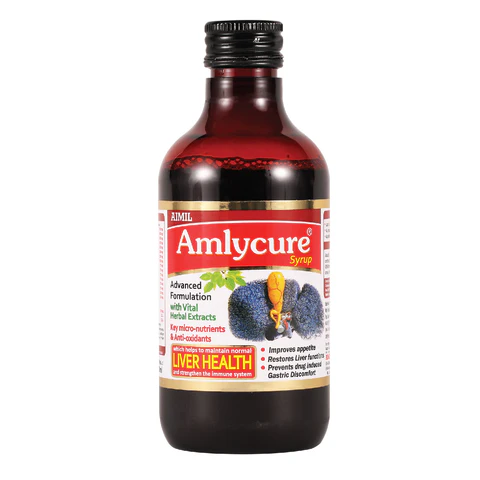 Artboard1_41208592-e304-4e28-9636-315c0fab0aff_large Aimil Amlycure Syrup | Liver Health Protector | Metabolism Booster | 100 ml - Image 1