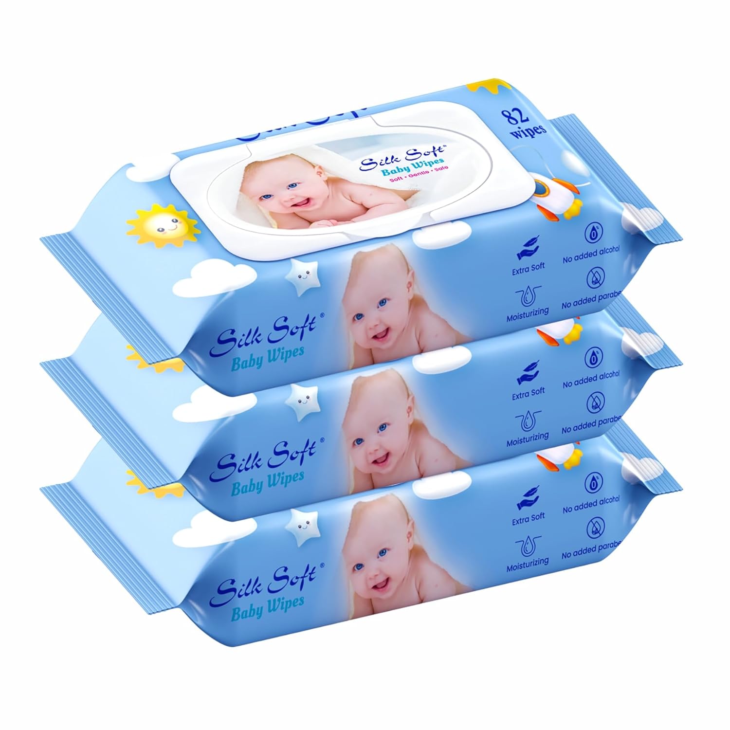 Silk Soft Baby Wipes (82 Each) Silk Soft Baby Wipes (82 Each) - Image 1