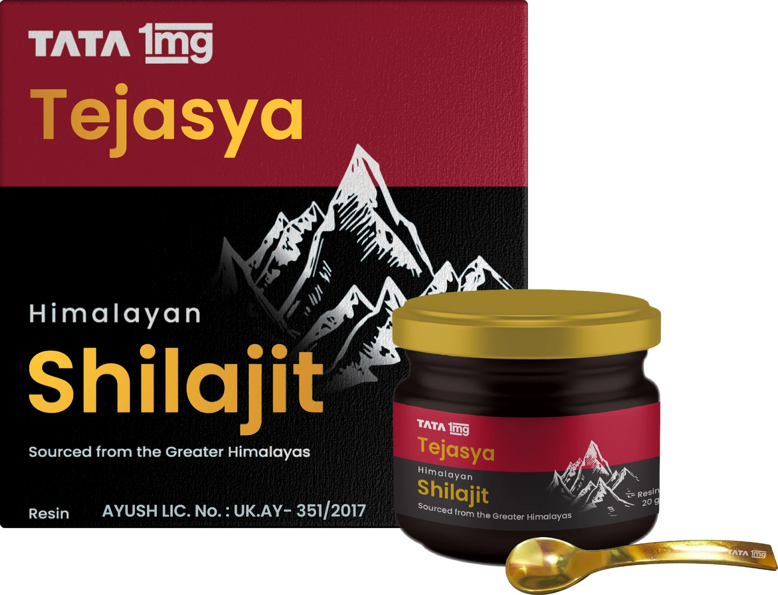 tejasya-shilajit-resin-helps-in-boosting-stamina-energy-1-tata-original-imah6pn9y7hfgfan Shilajit Gold Resin with Swarna Bhasma | Boosts Energy, Stamina, Muscle Growth | by Tata 1mg Tejasya - Image 1