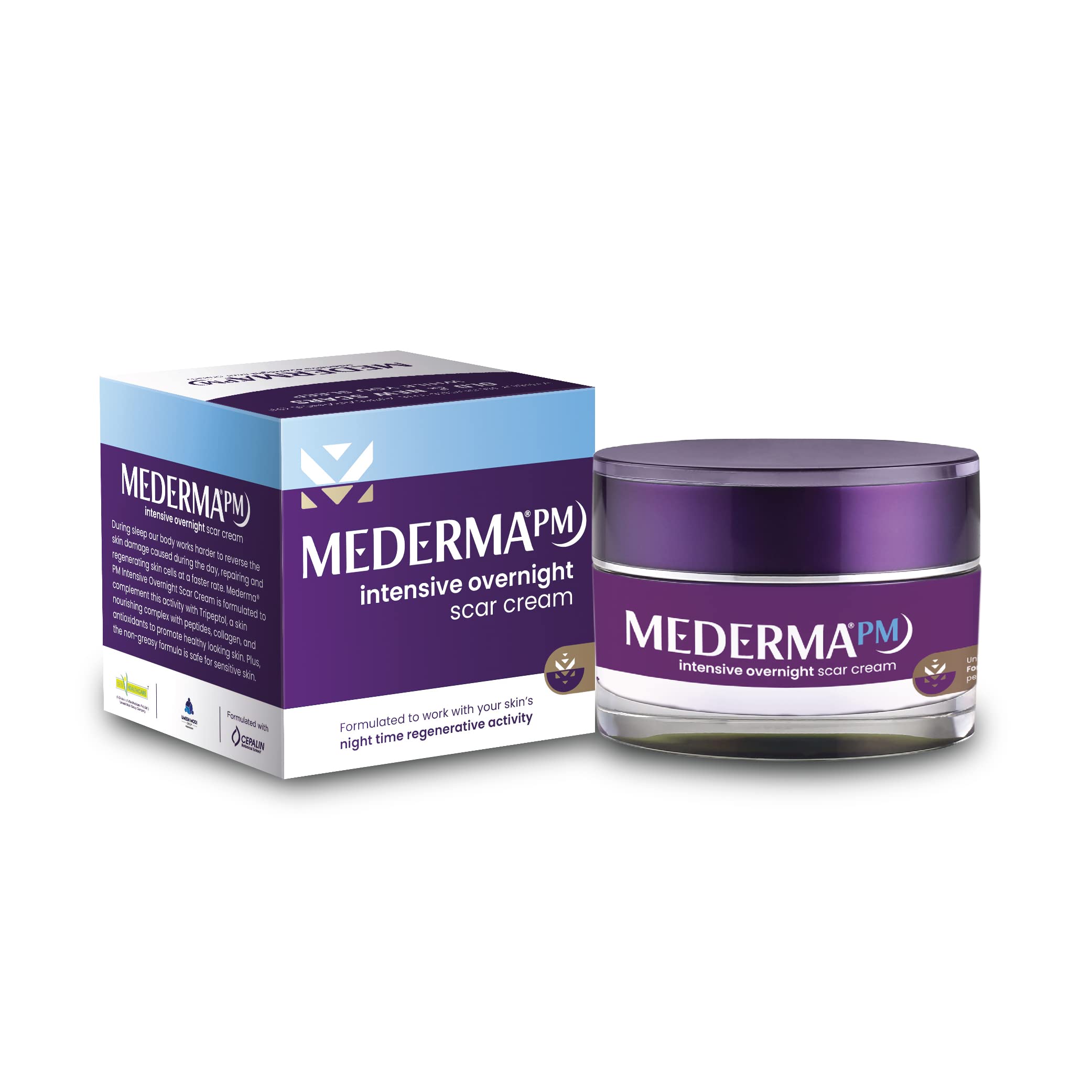 71mpSHSYZcL Mederma PM Intensive Overnight Scar Cream | 10 gm - Image 1