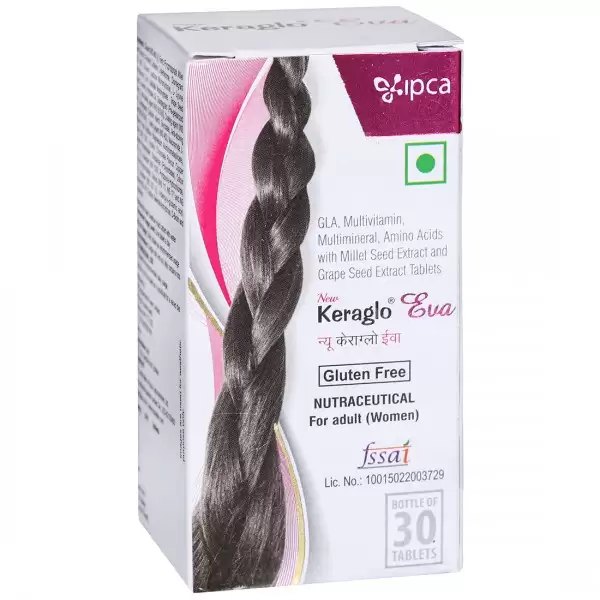 Keraglo-Eva-New-1695125861-10151770-1 Keraglo Eva Tablet for Adult Women | Hair Fall Treatment Gluten Free | 30 Tablets - Image 1